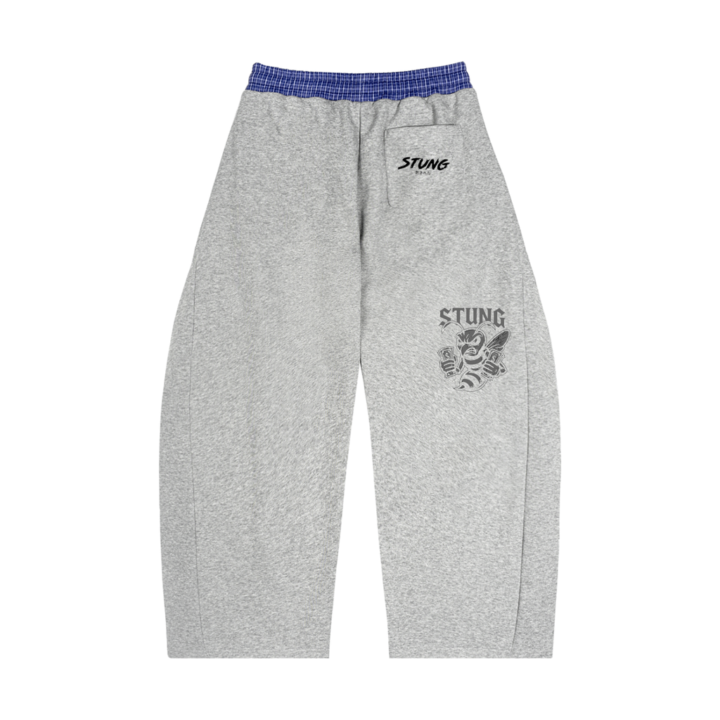 Plaid Waistband Barrel Sweatpants