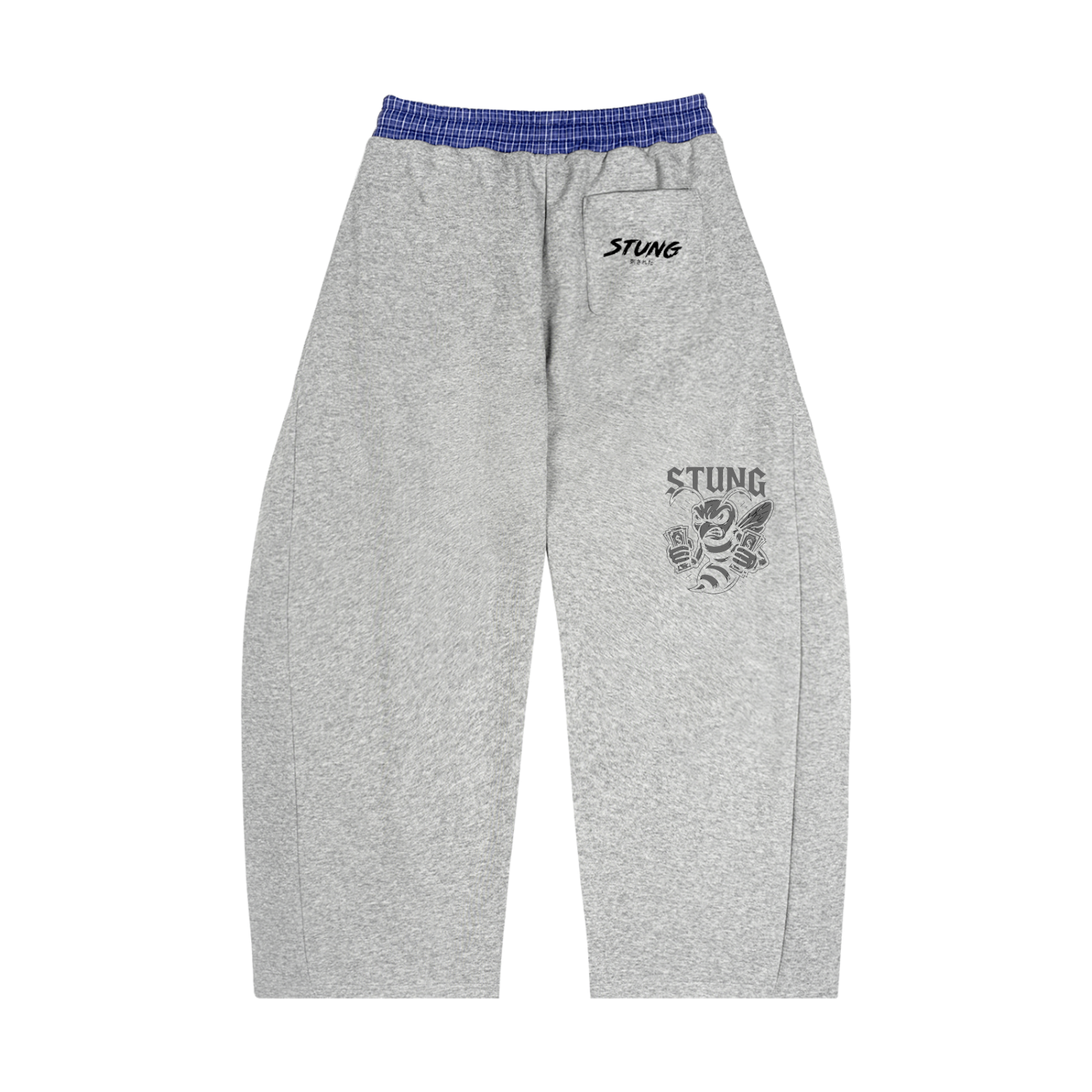 Plaid Waistband Barrel Sweatpants