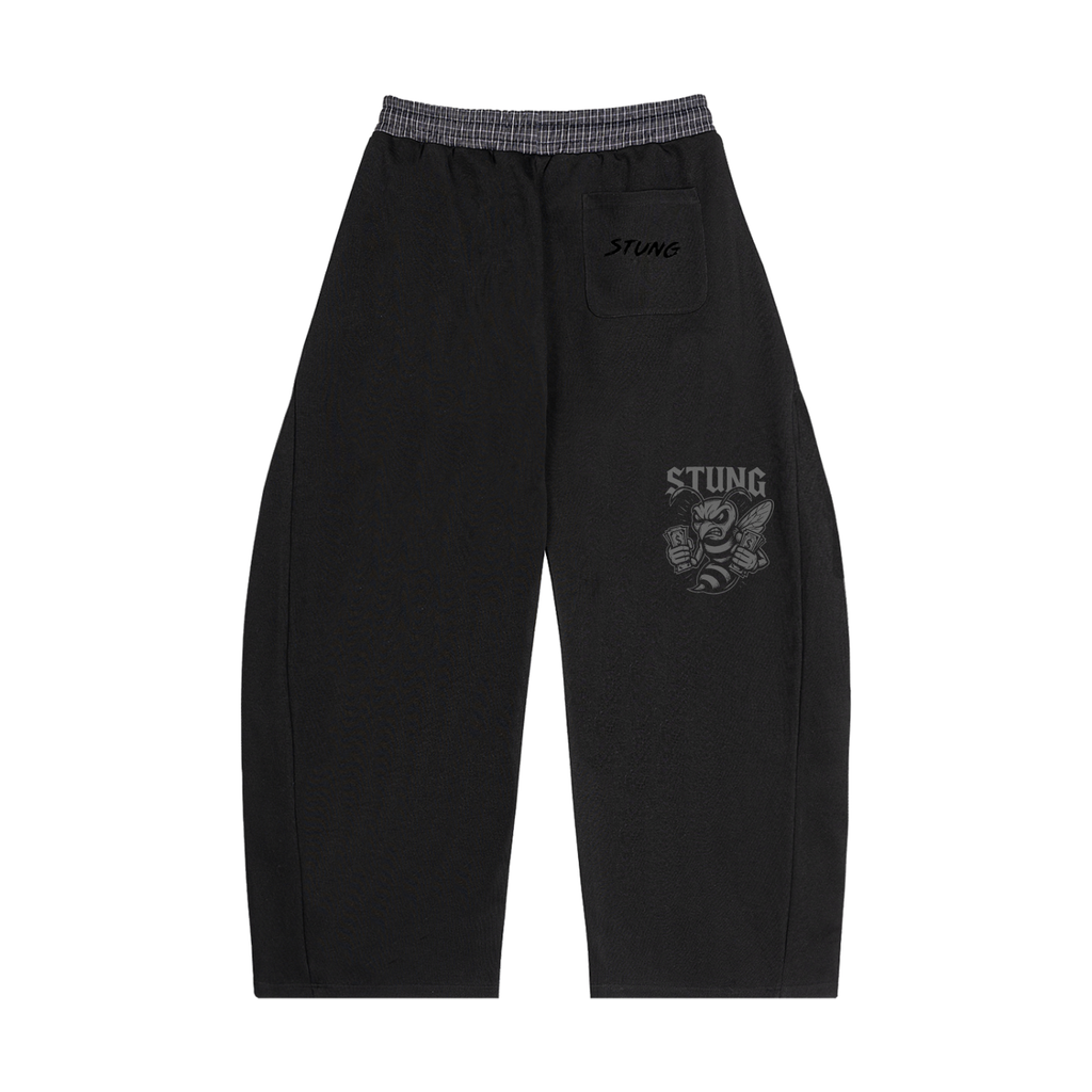 Plaid Waistband Barrel Sweatpants